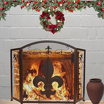 Amazon.com: BestGiftEver 3-Panel Fireplace Screen Decorative